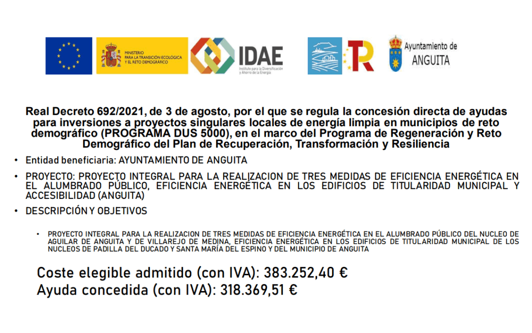 Proyecto integral para la realización de medidas de eficiencia energética en edificios de titularidad municipal